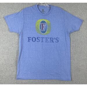 Fosters Beer T Shirt Men's Size M Blue‎ Australian for Beer